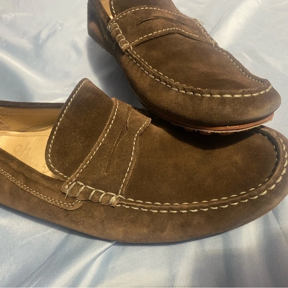 Ecco Brown Slip-On Loafers with Penny Strap